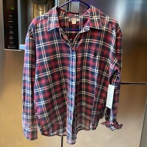 Roxy plaid shirt. New with tags.